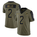 Kieara M.Dolphins #2 Malik Willis Player Olive Salute To Service Limited Game Stitched Jerseys
