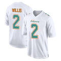 Kieara M.Dolphins #2 Malik Willis Player White Fashion Home Game Stitched Jerseys