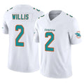 Kieara M.Dolphins #2 Malik Willis Player White Limited Vapor F.U.S.E. Home Game Stitched Jerseys