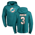 Kieara M.Dolphins #3 Chris Johnson Player Aqua LOGO Pullover Hoodies Limited Stitched Jerseys