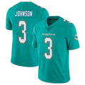 Kieara M.Dolphins #3 Chris Johnson Player Aqua Limited Vapor Untouchable Home Game Stitched Jerseys