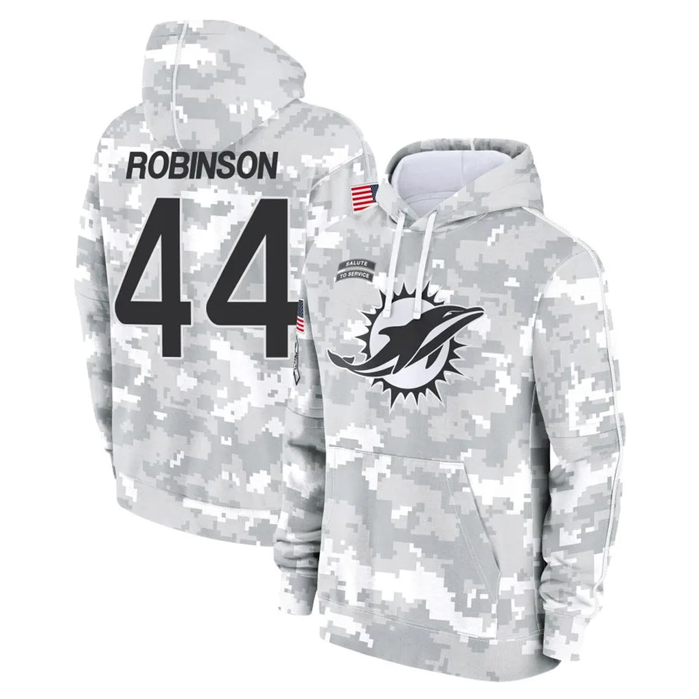 Kieara M.Dolphins #44 Chop Robinson Player Arctic Camo Salute to Service Hoodies Limited Game Stitched Jerseys