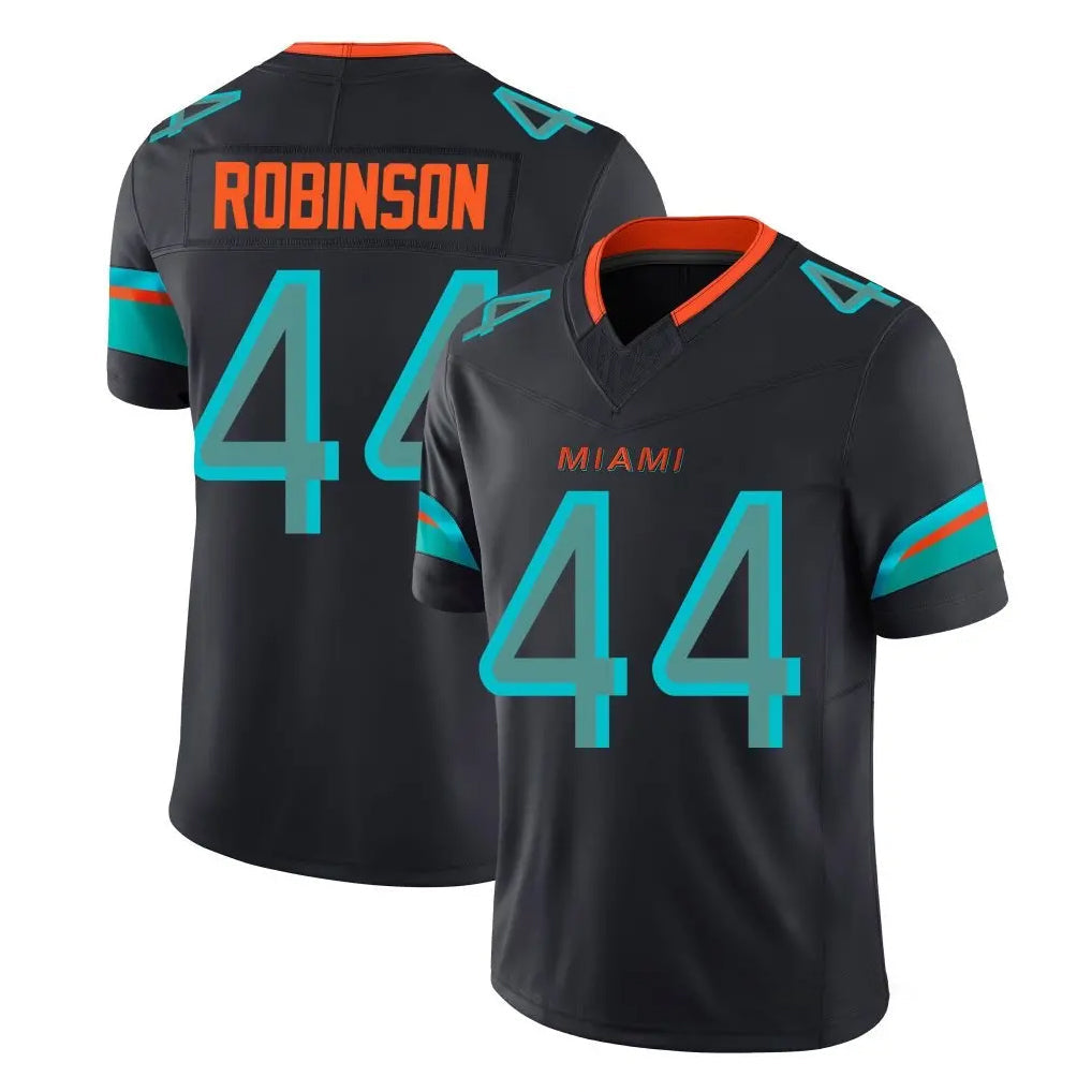Kieara M.Dolphins #44 Chop Robinson Player Black Limited Pitch Rivalries Collection Home Game Stitched Jerseys