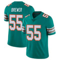 Kieara M.Dolphins #55 Aaron Brewer Player Aqua Limited Alternate Vapor Untouchable Home Game Stitched Jerseys