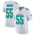 Kieara M.Dolphins #55 Aaron Brewer Player White Limited Vapor Untouchable Home Game Stitched Jerseys