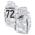 Kieara M.Dolphins #72 Jonah Savaiinaea Player Arctic Camo Salute to Service Hoodies Limited Game Stitched Jerseys