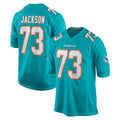 Kieara M.Dolphins #73 Austin Jackson Player Aqua Home Game Stitched Jerseys