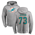 Kieara M.Dolphins #73 Austin Jackson Player Gray LOGO Pullover Hoodies Limited Stitched Jerseys