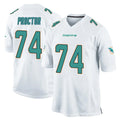 Kieara M.Dolphins #74 Kadyn Proctor Player White Home Game Stitched Jerseys