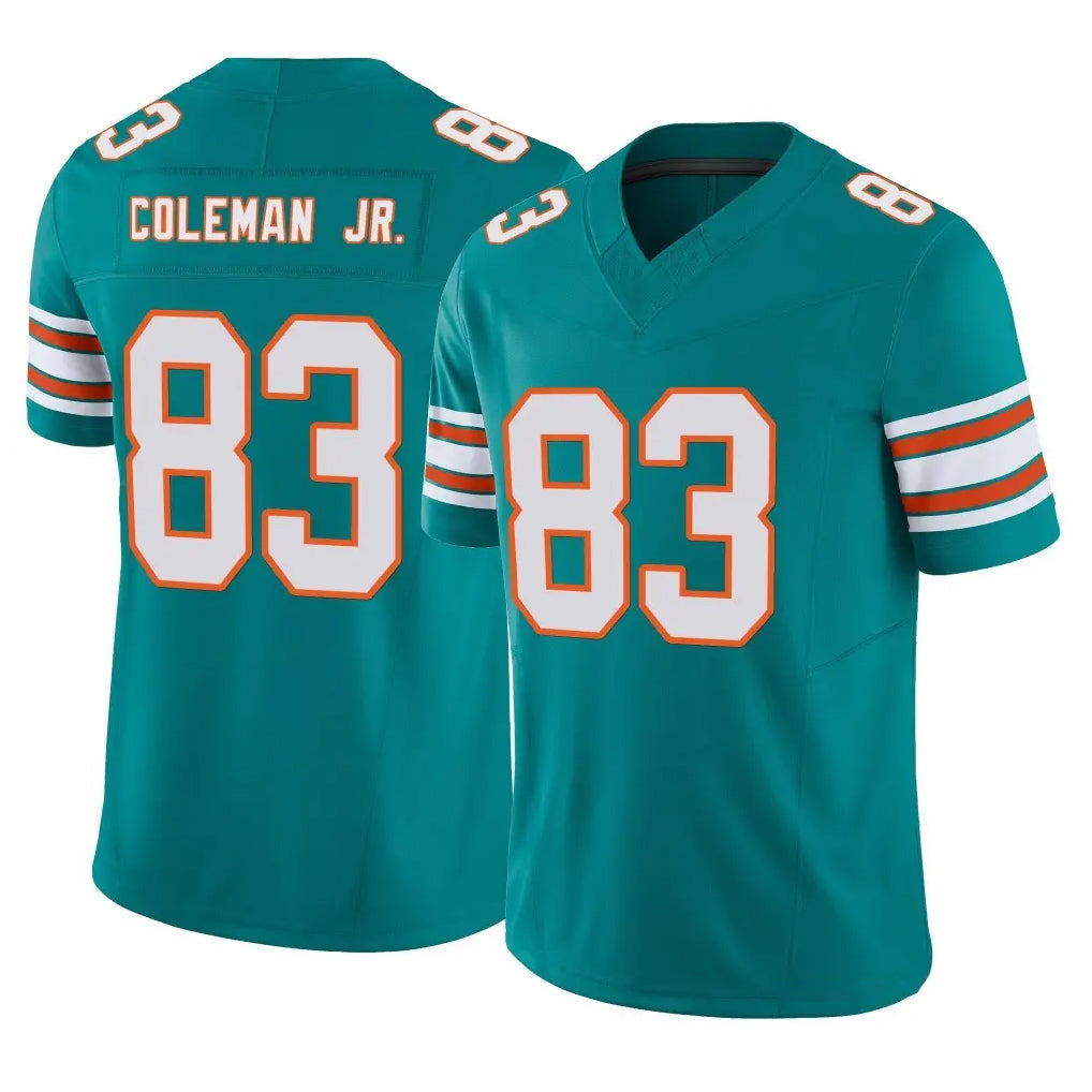 Kieara M.Dolphins #83 Kevin Coleman Jr. Player Aqua Limited Alternate Vapor F.U.S.E. Home Game Stitched Jerseys