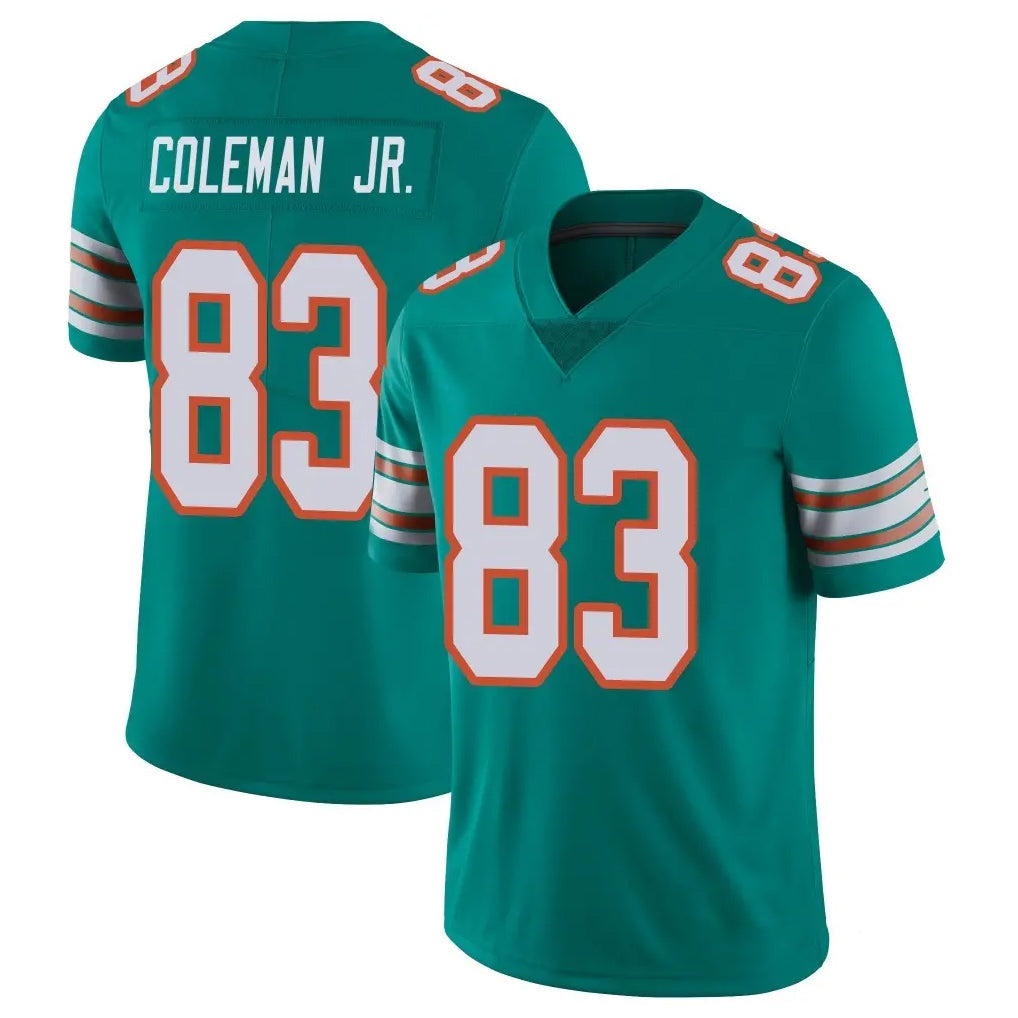 Kieara M.Dolphins #83 Kevin Coleman Jr. Player Aqua Limited Alternate Vapor Untouchable Home Game Stitched Jerseys