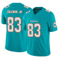 Kieara M.Dolphins #83 Kevin Coleman Jr. Player Aqua Limited Vapor F.U.S.E. Home Game Stitched Jerseys