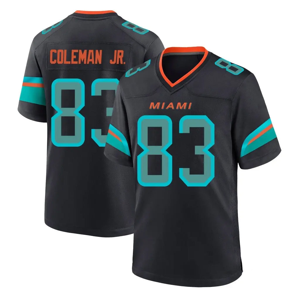 Kieara M.Dolphins #83 Kevin Coleman Jr. Player Black Pitch Rivalries Collection Home Game Stitched Jerseys