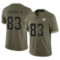 Kieara M.Dolphins #83 Kevin Coleman Jr. Player Olive Salute To Service Limited Stitched Jerseys