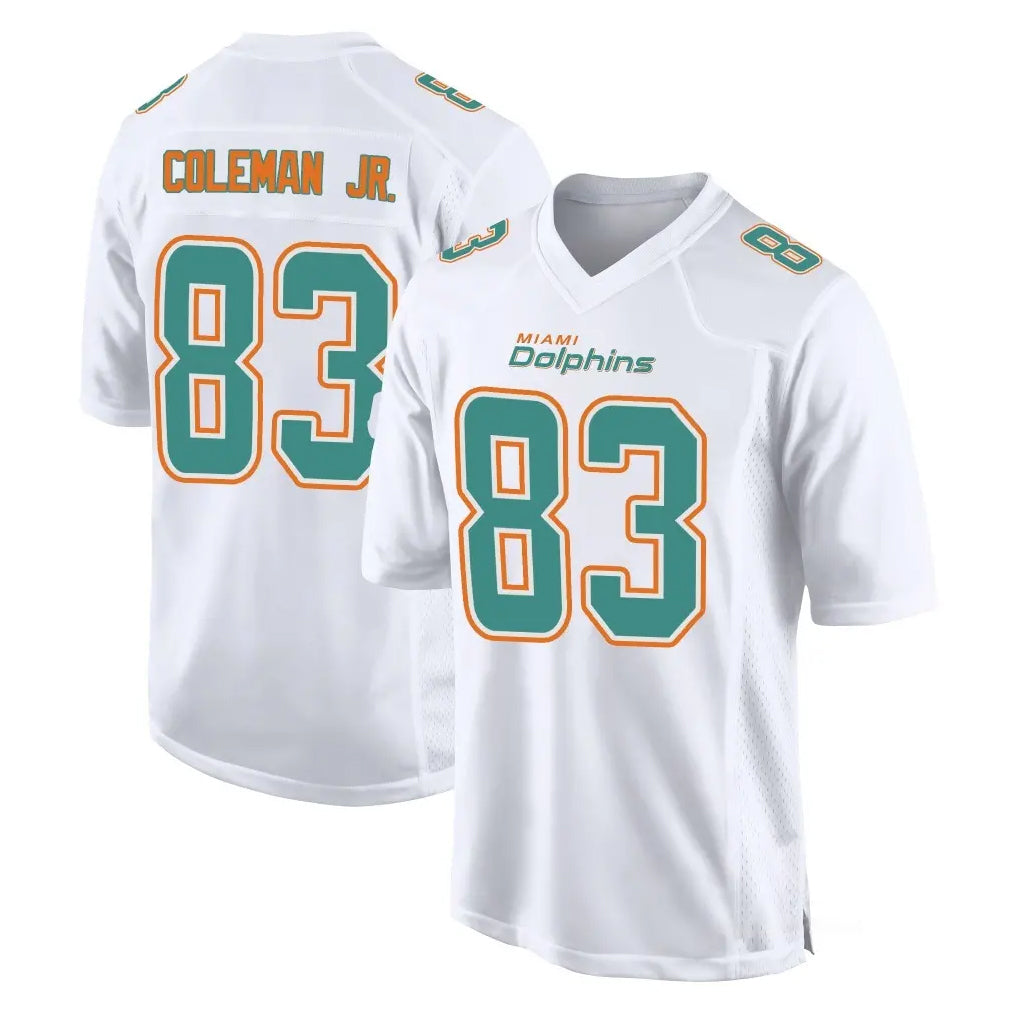 Kieara M.Dolphins #83 Kevin Coleman Jr. Player White Fashion Home Game Stitched Jerseys