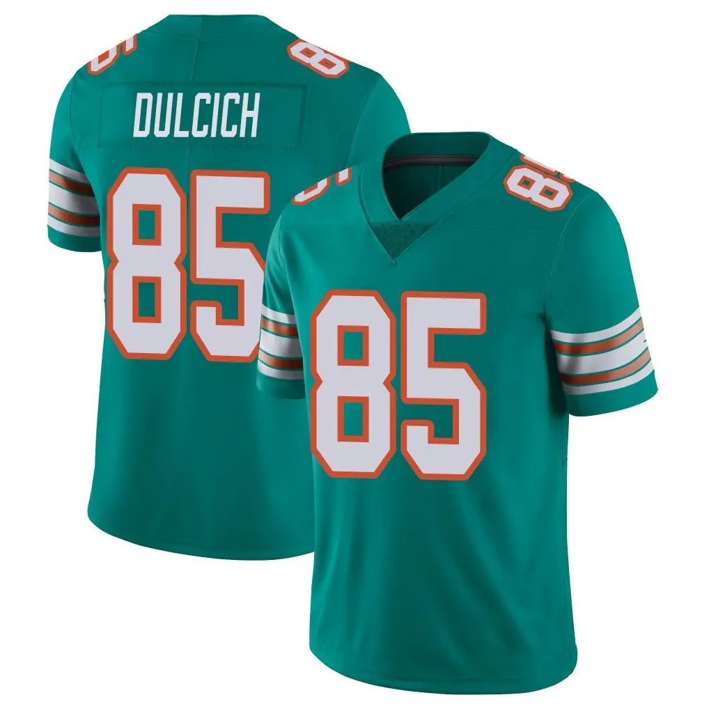 Kieara M.Dolphins #85 Greg Dulcich Player Aqua Limited Alternate Vapor Untouchable Home Game Stitched Jerseys