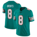 Kieara M.Dolphins #8 JuJu Brents Player Aqua Limited Alternate Vapor Untouchable Home Game Stitched Jerseys