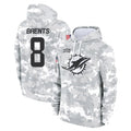 Kieara M.Dolphins #8 JuJu Brents Player Arctic Camo Salute to Service Hoodies Limited Game Stitched Jerseys