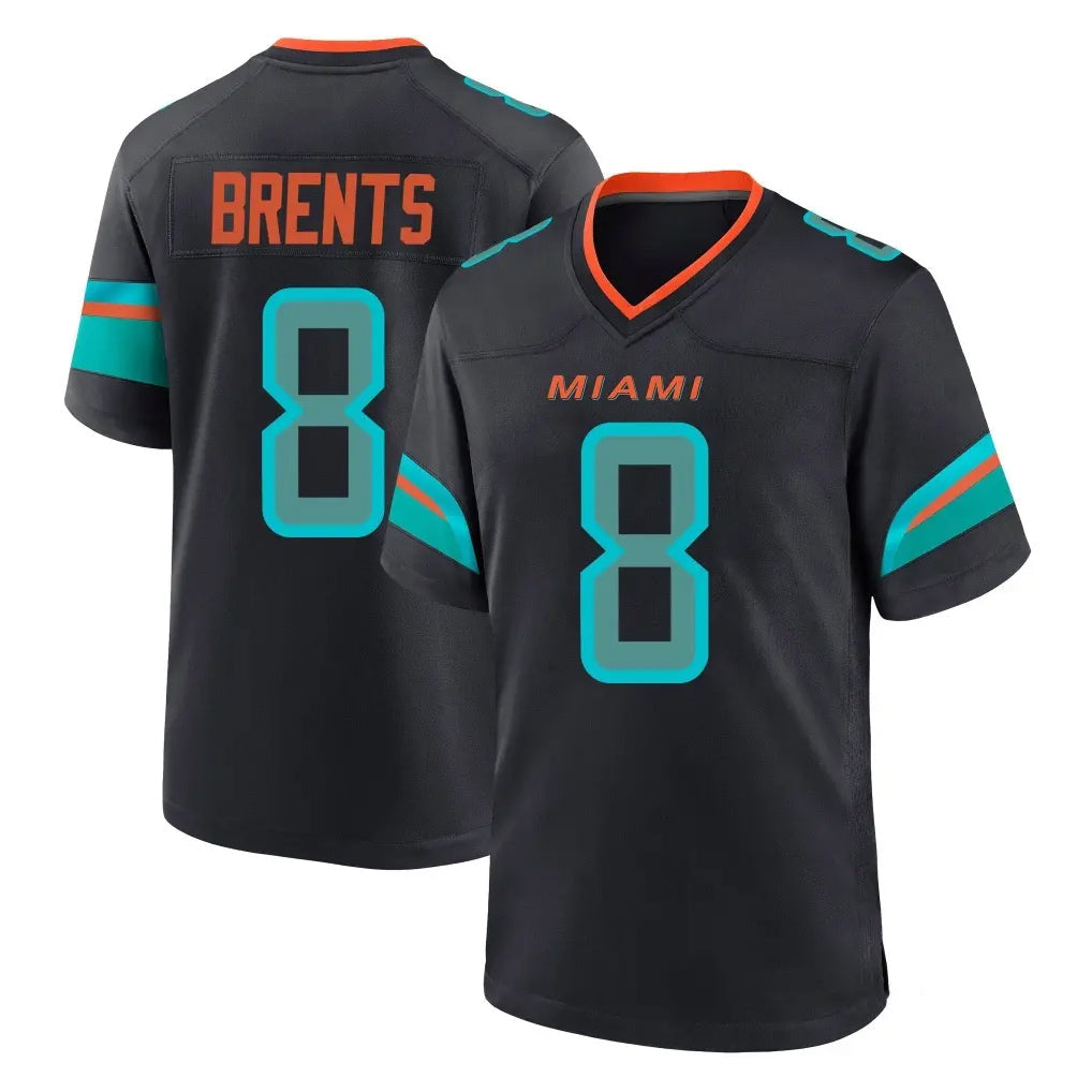 Kieara M.Dolphins #8 JuJu Brents Player Black Pitch Rivalries Collection Home Game Stitched Jerseys