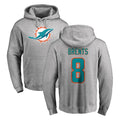 Kieara M.Dolphins #8 JuJu Brents Player Gray LOGO Pullover Hoodies Limited Stitched Jerseys