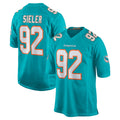 Kieara M.Dolphins #92 Zach Sieler Player Aqua Home Game Stitched Jerseys