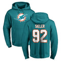 Kieara M.Dolphins #92 Zach Sieler Player Aqua LOGO Pullover Hoodies Limited Stitched Jerseys