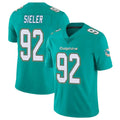Kieara M.Dolphins #92 Zach Sieler Player Aqua Limited Vapor Untouchable Home Game Stitched Jerseys