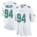 Kieara M.Dolphins #94 Jordan Phillips Player White Home Game Stitched Jerseys