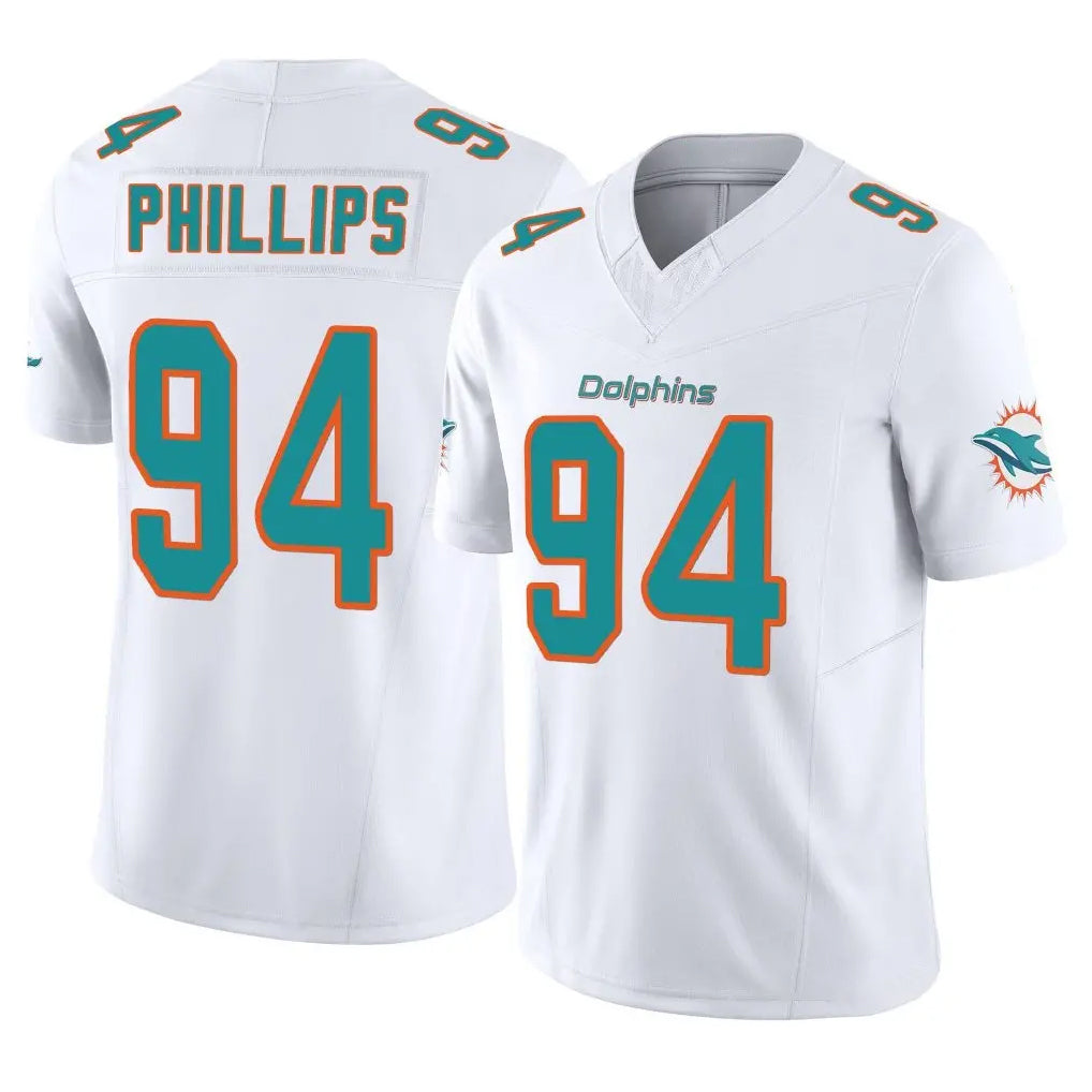 Kieara M.Dolphins #94 Jordan Phillips Player White Limited Vapor F.U.S.E. Home Game Stitched Jerseys