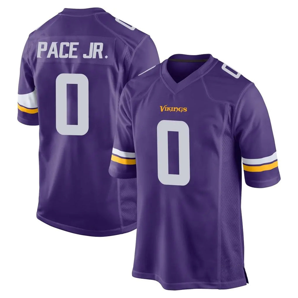 Kieara MN.Vikings #0 Ivan Pace Jr. Player Purple Home Game Stitched Jerseys