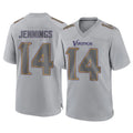 Kieara MN.Vikings #14 Jauan Jennings Player Gray Atmosphere Fashion Home Game Stitched Jerseys