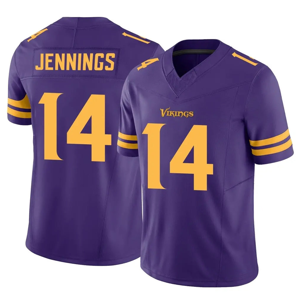 Kieara MN.Vikings #14 Jauan Jennings Player Purple Limited Alternate Vapor F.U.S.E. Home Game Stitched Jerseys