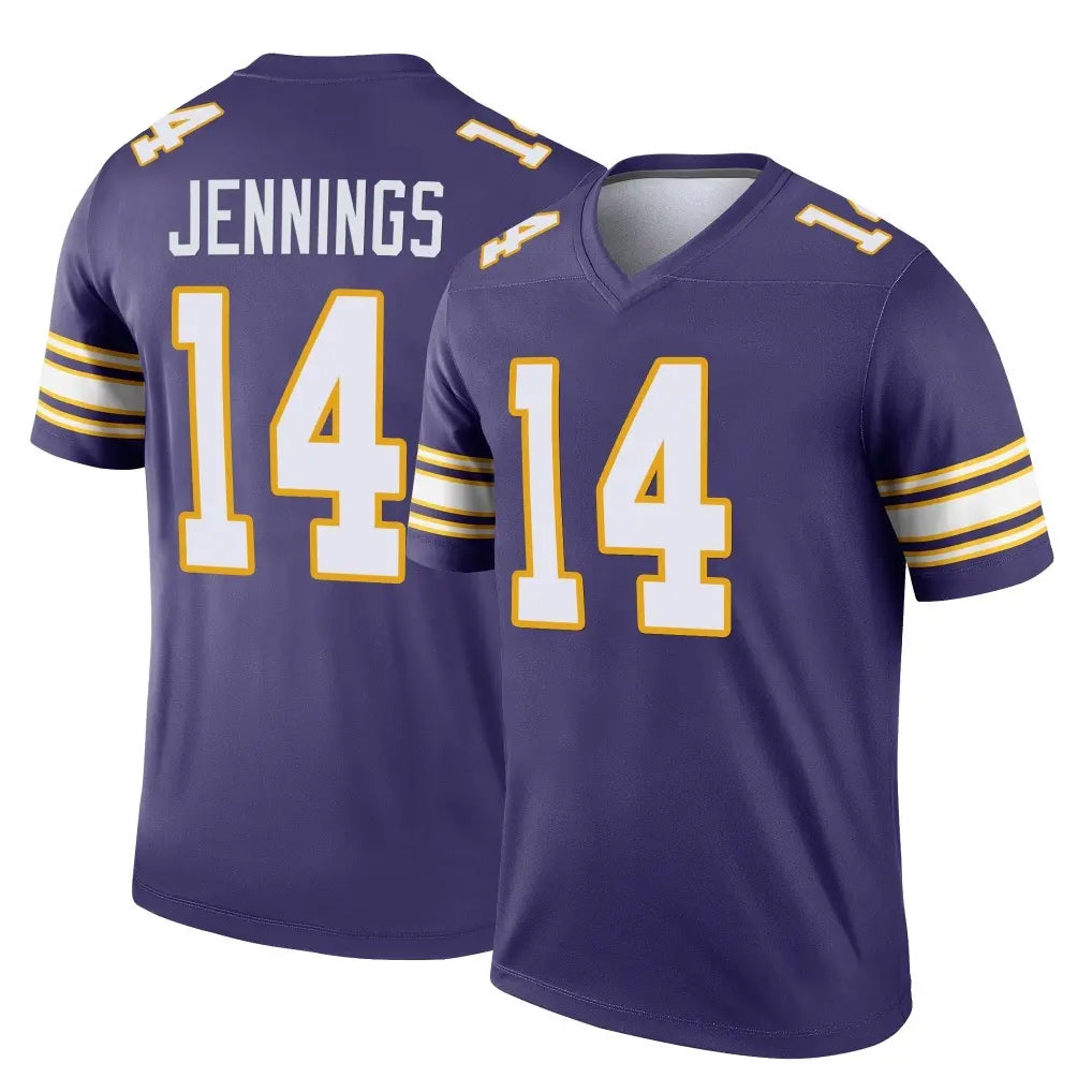 Kieara MN.Vikings #14 Jauan Jennings Player Purple Limited Classic Home Game Stitched Jerseys
