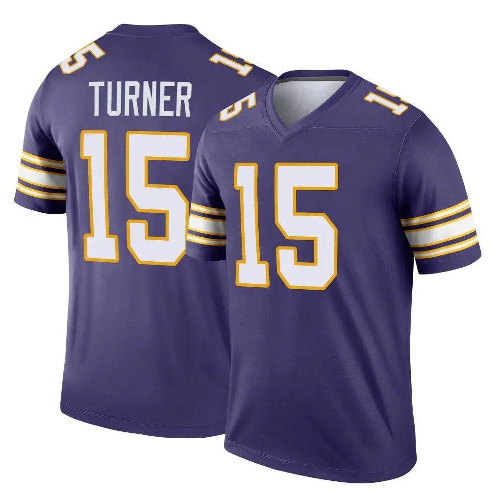 Kieara MN.Vikings #15 Dallas Turner Player Purple Limited Classic Home Game Stitched Jerseys