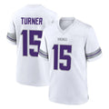 Kieara MN.Vikings #15 Dallas Turner Player White Alternate Home Game Stitched Jerseys