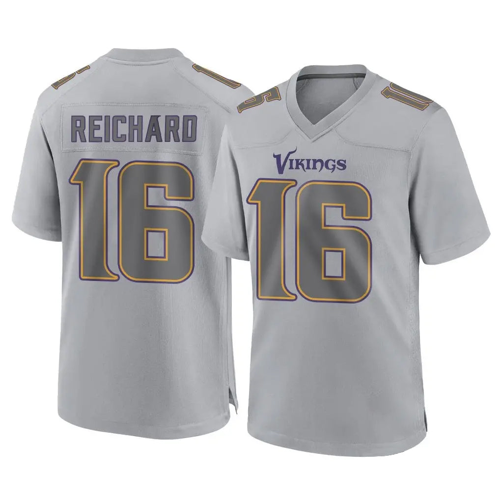 Kieara MN.Vikings #16 Will Reichard Player Gray Atmosphere Fashion Home Game Stitched Jerseys