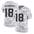 Kieara MN.Vikings #18 Justin Jefferson Player Arctic Camo Salute To Service Limited Game Stitched Jerseys