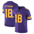 Kieara MN.Vikings #18 Justin Jefferson Player Purple Limited Color Rush Home Game Stitched Jerseys