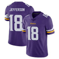 Kieara MN.Vikings #18 Justin Jefferson Player Purple Limited Vapor Untouchable Home Game Stitched Jerseys