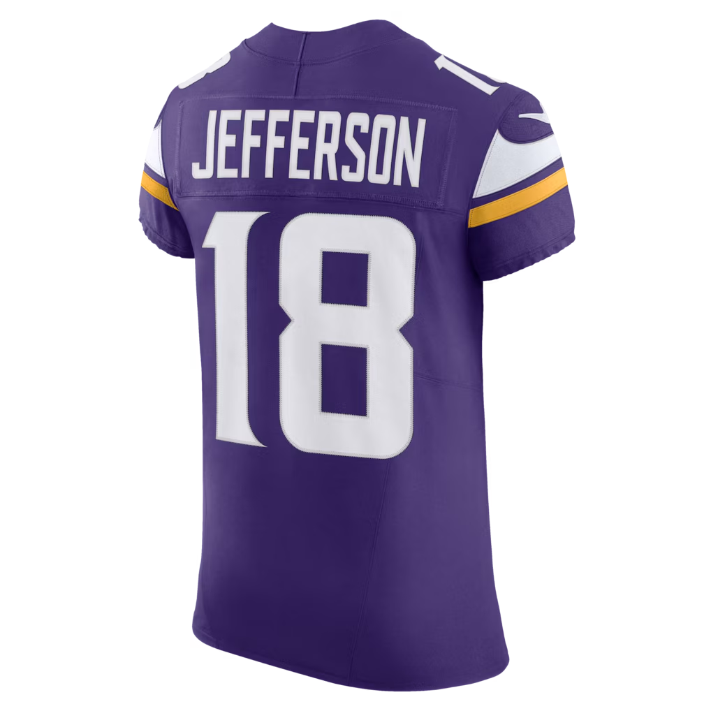 Kieara MN.Vikings #18 Justin Jefferson Purple Team Vapor F.U.S.E. Elite Stitched Jersey