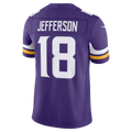 Kieara MN.Vikings #18 Justin Jefferson Purple Team Vapor F.U.S.E. Stitched Limited Jerseys
