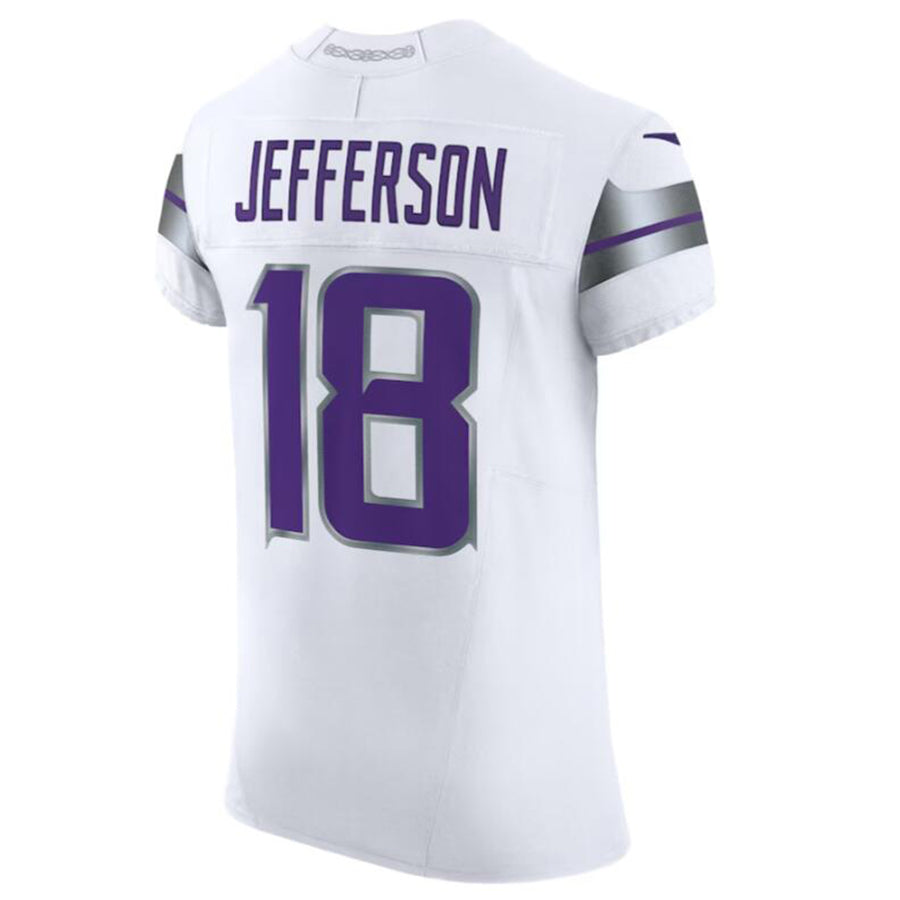 Kieara MN.Vikings #18 Justin Jefferson White Alternate Vapor F.U.S.E. Elite Player American Stitched Jersey