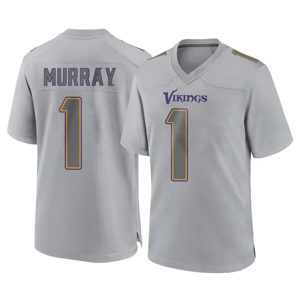 Kieara MN.Vikings #1 Kyler Murray Player Gray Atmosphere Fashion Home Game Stitched Jerseys