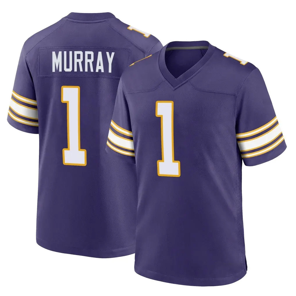 Kieara MN.Vikings #1 Kyler Murray Player Purple Classic Home Game Stitched Jerseys