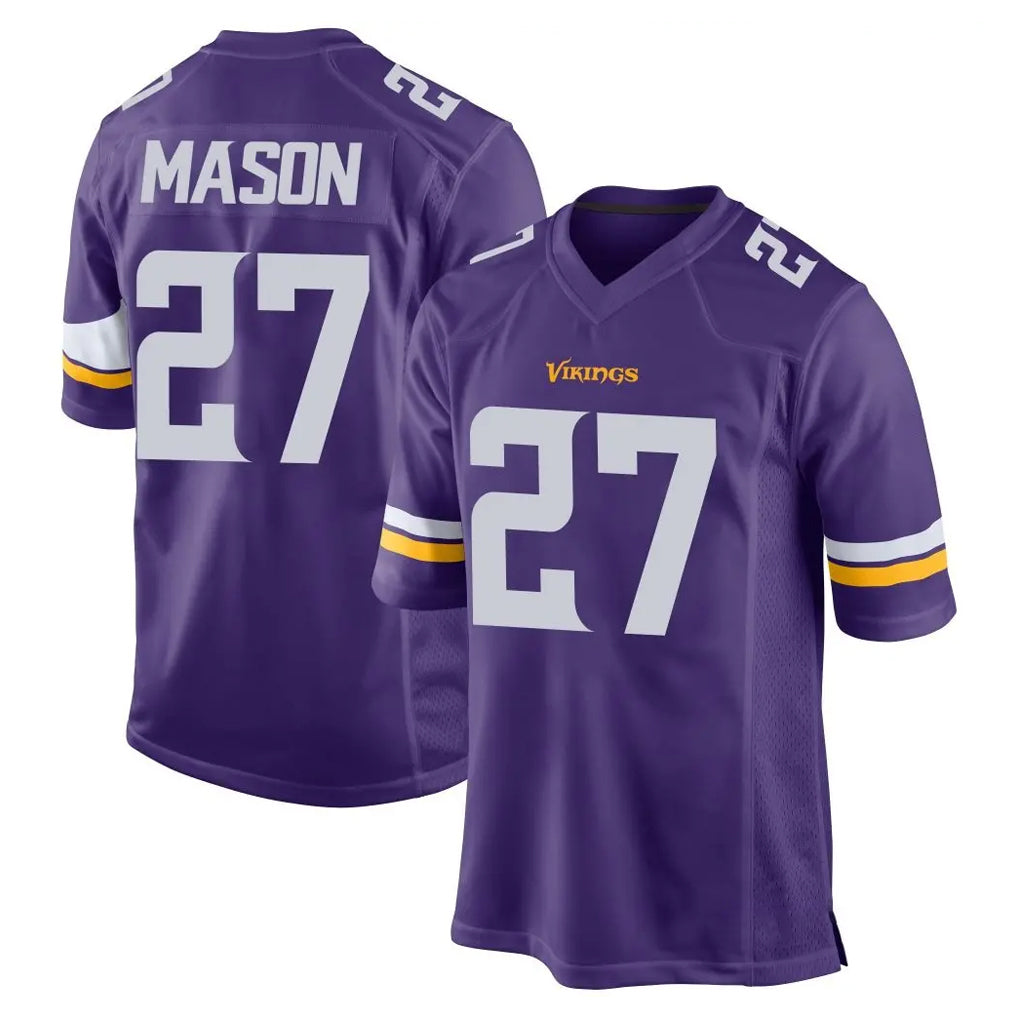 Kieara MN.Vikings #27 Jordan Mason Player Purple Home Game Stitched Jerseys