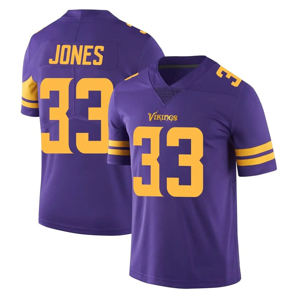 Kieara MN.Vikings #33 Aaron Jones Sr. Player Purple Limited Color Rush Home Game Stitched Jerseys