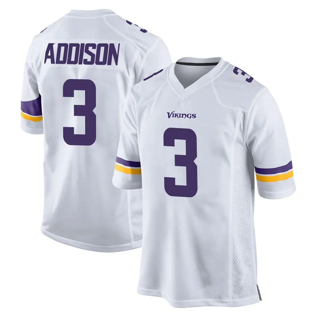 Kieara MN.Vikings #3 Jordan Addison Player White Home Game Stitched Jerseys