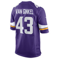 Kieara MN.Vikings #43 Andrew Van Ginkel Purple Team Game Jersey Stitched American Stitched Jerseys