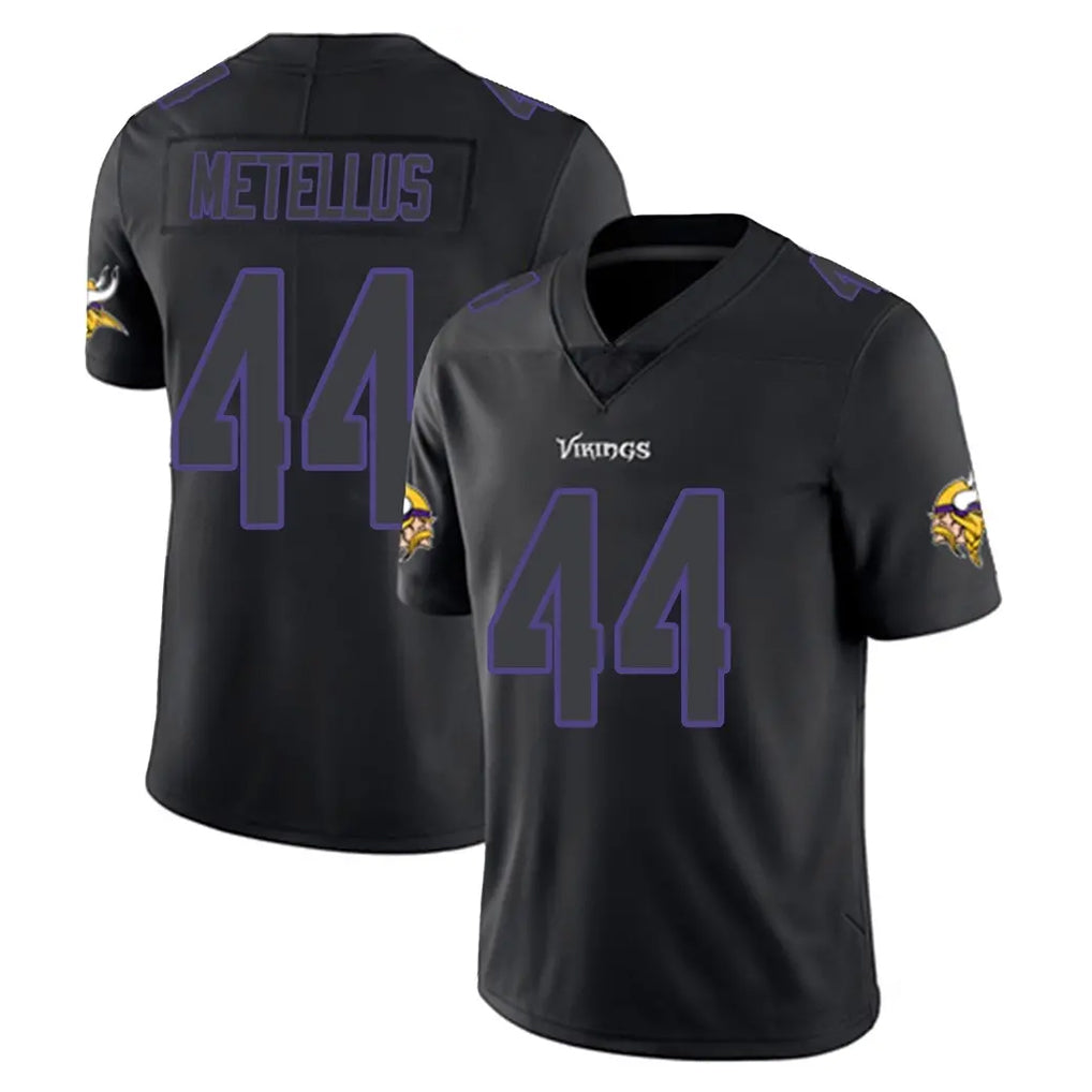 Kieara MN.Vikings #44 Josh Metellus Player Black Impact LImited Home Game Stitched Jerseys