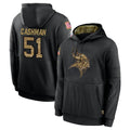 Kieara MN.Vikings #51 Blake Cashman Player Black Salute to Service Hoodies Limited Game Stitched Jerseys